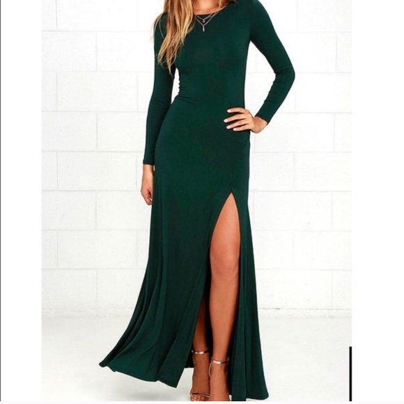 lulus green maxi dress